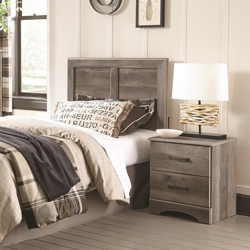 Kith Furniture 14702 Brinkley Gray 2Drawer Nightstand at Sutherlands