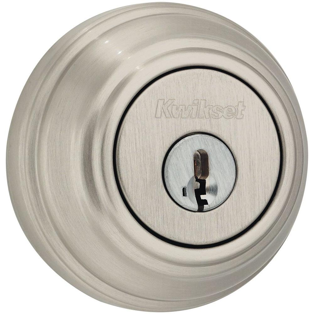 Kwikset 99850-074 Satin Nickel Double Cylinder Deadbolt With SmartKey  Security at Sutherlands, image size:1000x1000