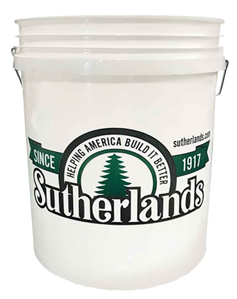 Leaktite 1123841 Sutherlands Logo 5-Gallon White Bucket at Sutherlands