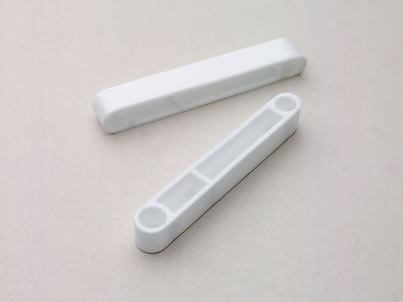 White Rod Spacer End Caps, Rubbermaid Freeslide Shelving
