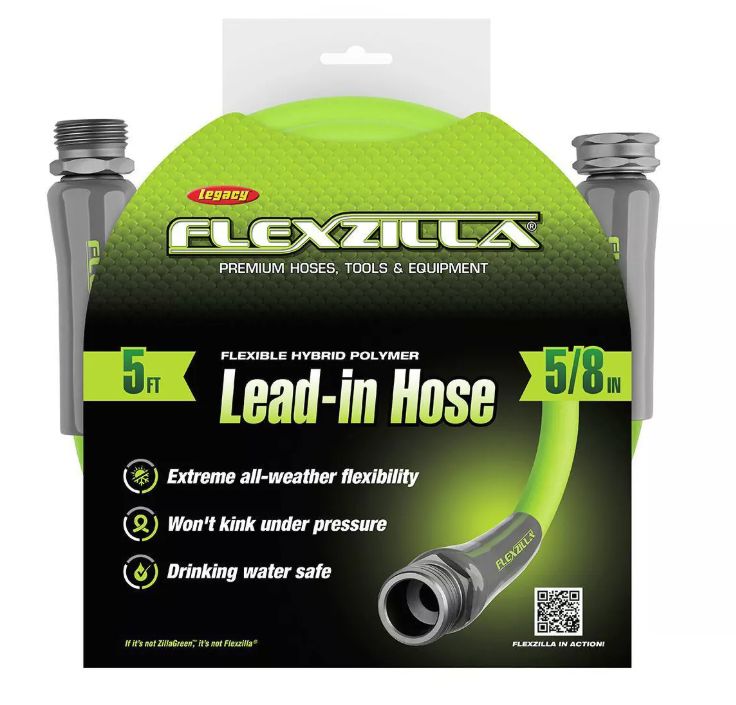 Flexzilla HFZG505YWS 5/8Inch X 5Foot Green Swivel Grip Lead In Garden
