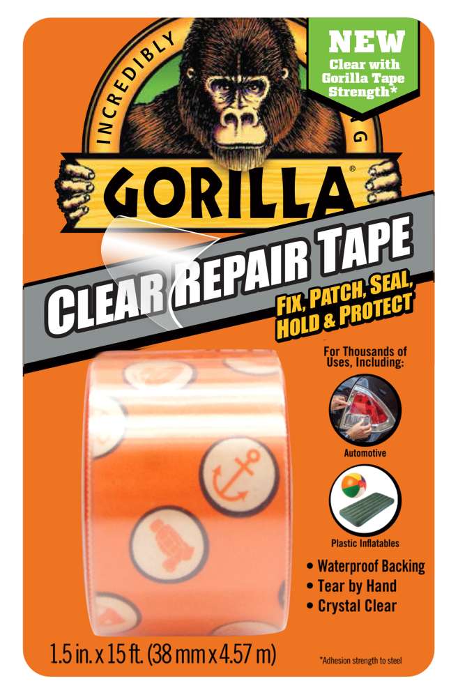 Gorilla Clear Repair Clear Duct Tape 1.5-in x 15-ft in the Duct Tape  department at