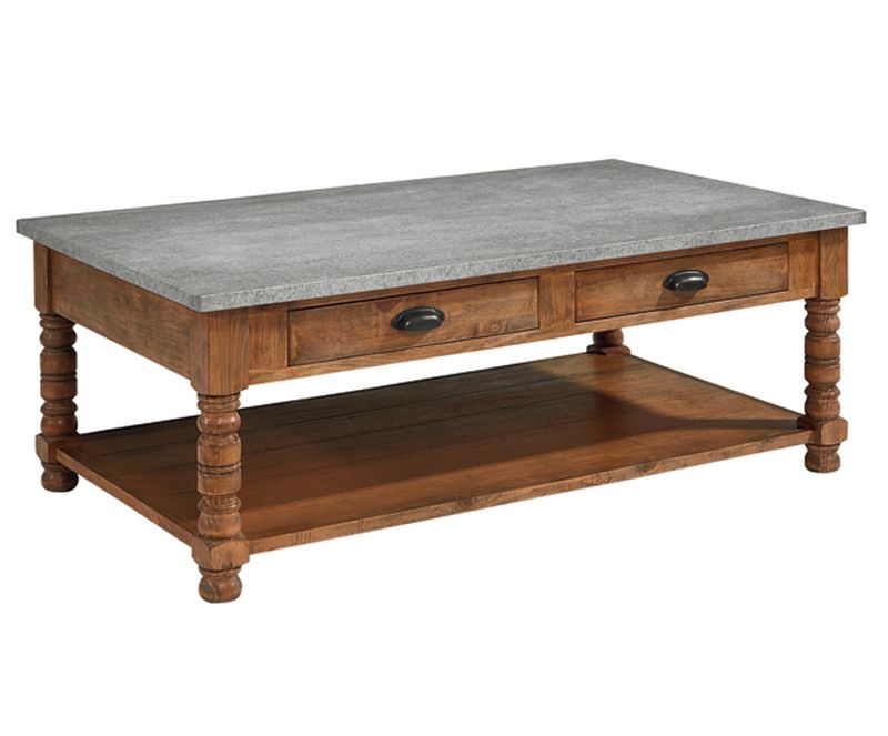 Magnolia Home 2020101I Bobbin Coffee Table With Zinc Top at Sutherlands