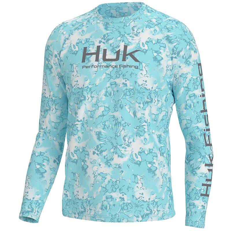 Huk Fishingフィッシングシャツ 総柄 カジキ M（L） 美品 Huk Fishingフィッシングシャツ 総柄 カジキ M（L） 美品
