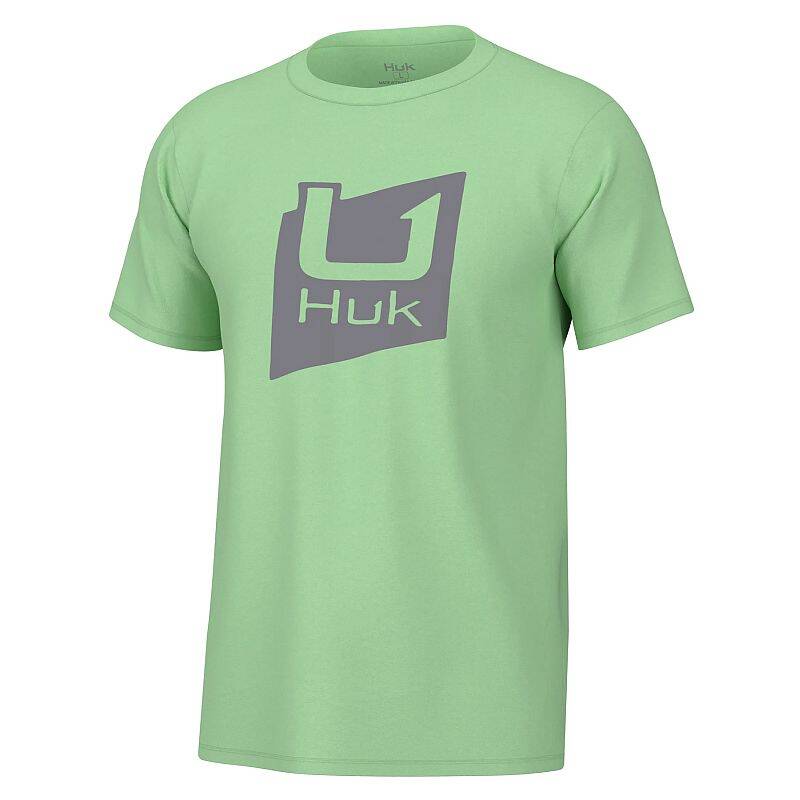 HUK H1000501-374-L Large Patina Huk Slice Logo Short Sleeve T-Shirt at ...