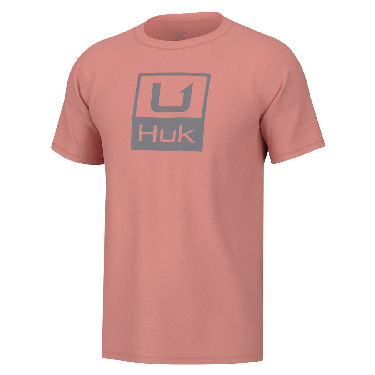 HUK H1000427-826-M Medium, Neon Orange, Huk Stacked Logo T-Shirt at ...