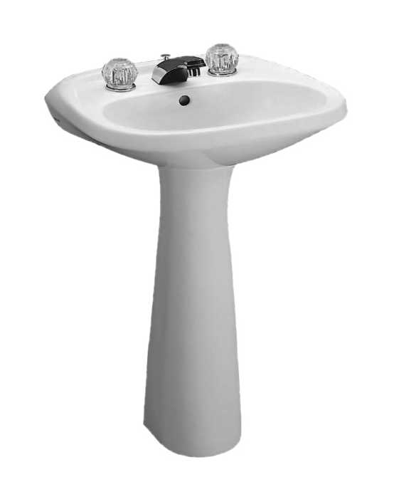 Mansfield Plumbing PED LAV SET Verona Pedestal Lavatory White at Sutherlands