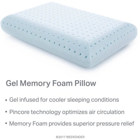 WEEKENDER WKSS30GF Ventilated Gel Memory Foam Pillow for sale online 