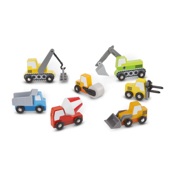 Melissa /& Doug 3180 Wooden Construction Vehicles Assorted Color for sale online
