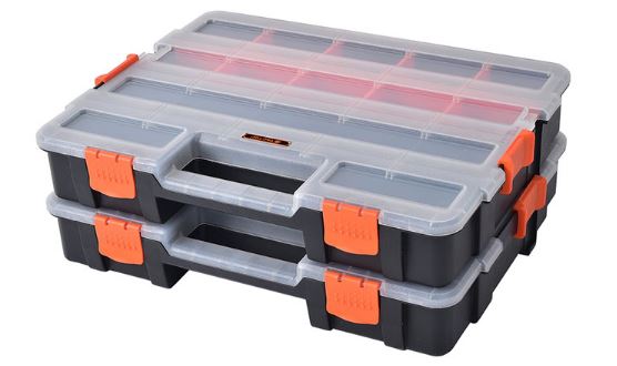 TACTIX 52-Compartment Plastic Rack with 4 Small Parts Organizer 320670 -  The Home Depot