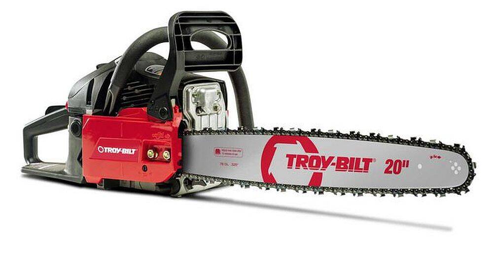 Troy Bilt 41ay46cs766 20 Inch 46cc 2 Cycle Chain Saw With Case At ...