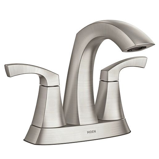 Moen® 84506SRN Spot Resist™ Brushed Nickel Lindor™ 2-Handle High-Arc ...