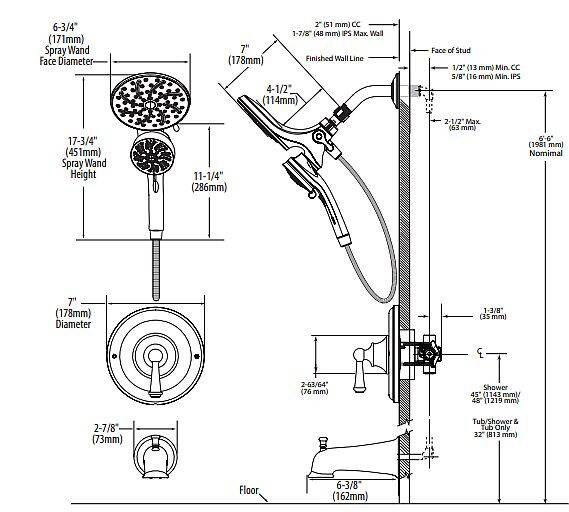 Moen® 82611BL Matte Black Brecklyn™ PosiTemp® 1Handle Tub And Shower