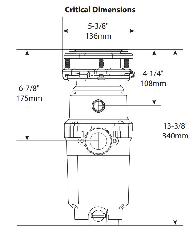 Moen® GXP33C 1/3HP The Lite™ GX PRO Series Garbage Disposal at Sutherlands