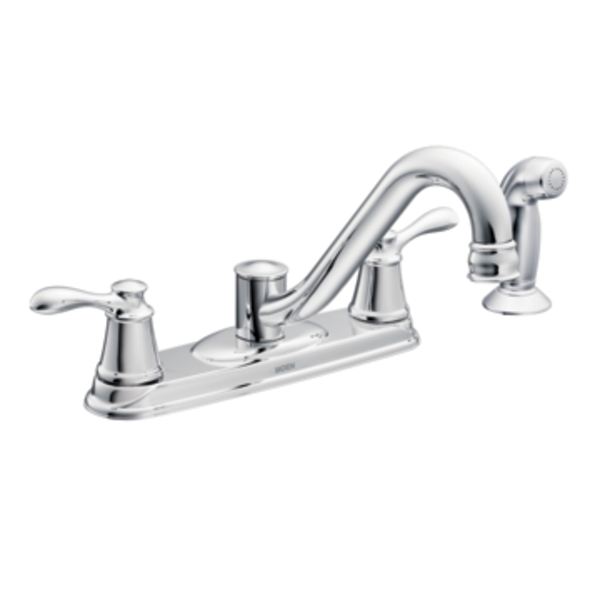Moen Ca87629 Caldwell Chrome Two Handle Kitchen Faucet At Sutherlands