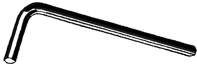 MIDWEST FASTENER MF60446 Hex Allen Wrench — 3/16 in., Steel, 15