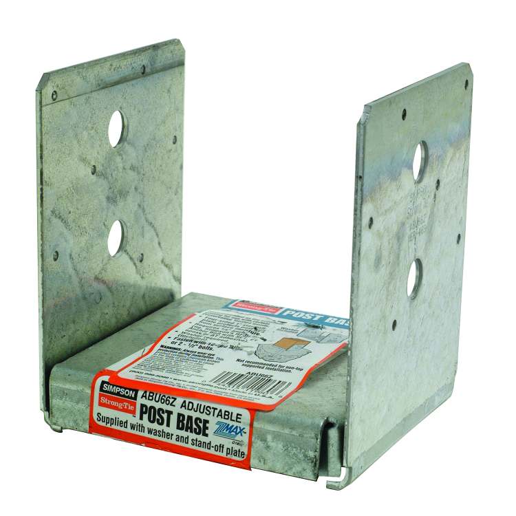 Simpson StrongTie ABU66Z 6Inch X 6Inch Adjustable Post Base Zmax