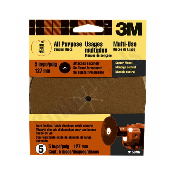 3m 9150 5 Inch Center Mount Sandpaper Disc 120 Grit At Sutherlands