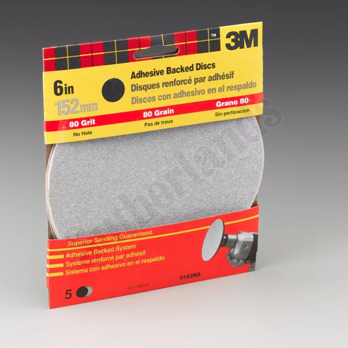 3m 9183dc Na 6 Inch Adhesive Backed Sanding Disc 80 Grit At Sutherlands