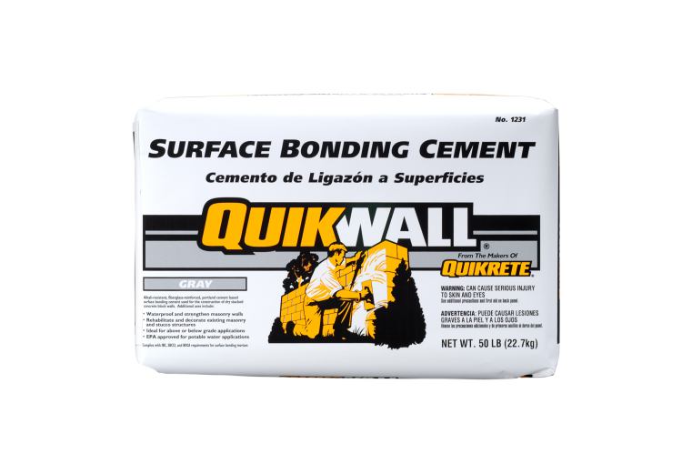 Quikrete 123150 Quikwall 50lb Gray At Sutherlands - Quikwall Surface Bonding Cement Gray