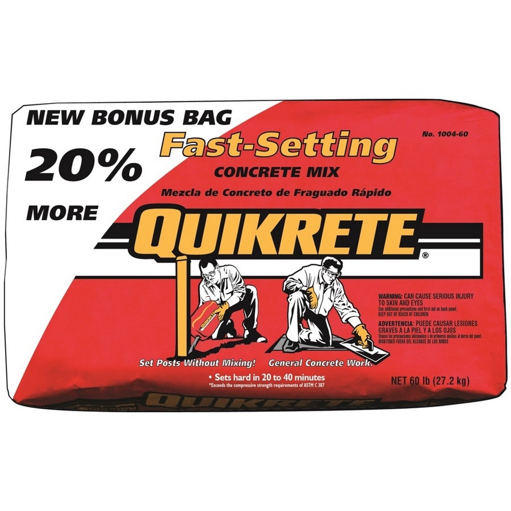 Quikrete 100460 FastSetting Concrete Mix 60lb at Sutherlands