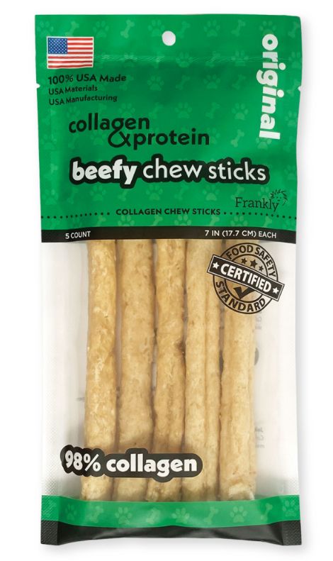 Frankly FRA8877 7-Inch Original Beefy Chew Dog Stick, 5-Pack at Sutherlands