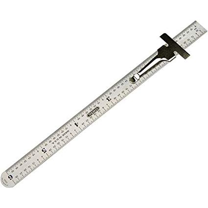 12 Chesterton Ruler Sliding Pocket Clip Measuring Tool Depth Height Gauges 