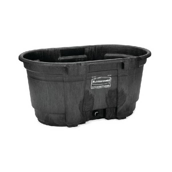 Rubbermaid Fg424288bla 100 Gallon Capacity Black Plastic Stock Tank At Sutherlands