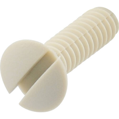 HILLMAN 410140 632 x 12 Ivory Nylon Switch Plate Screw, Per Each at