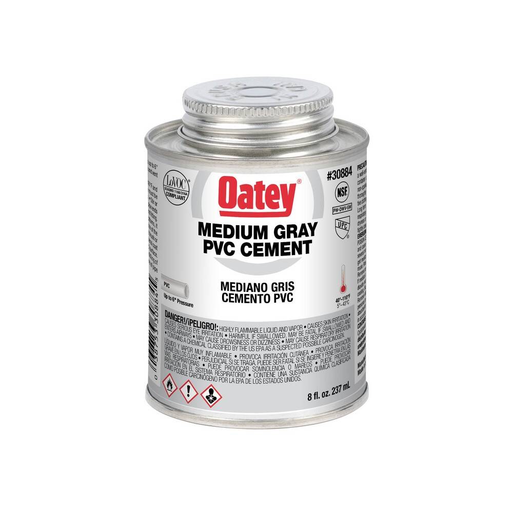 Oatey 308841 8-Ounce Medium Gray PVC Cement at Sutherlands