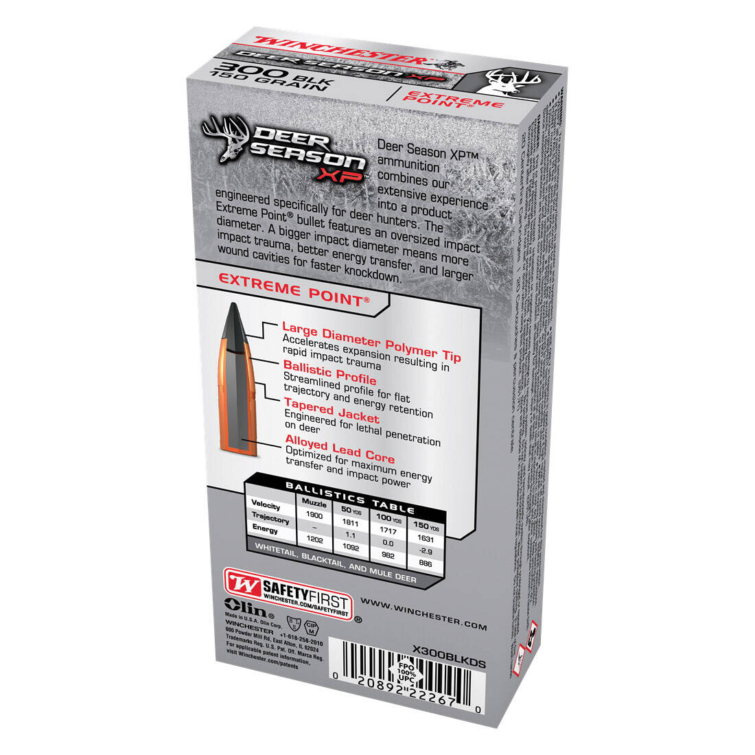 WINCHESTER X300BLKDS 20 Rounds 300 Blackout Caliber/Gauge 150 Grains ...