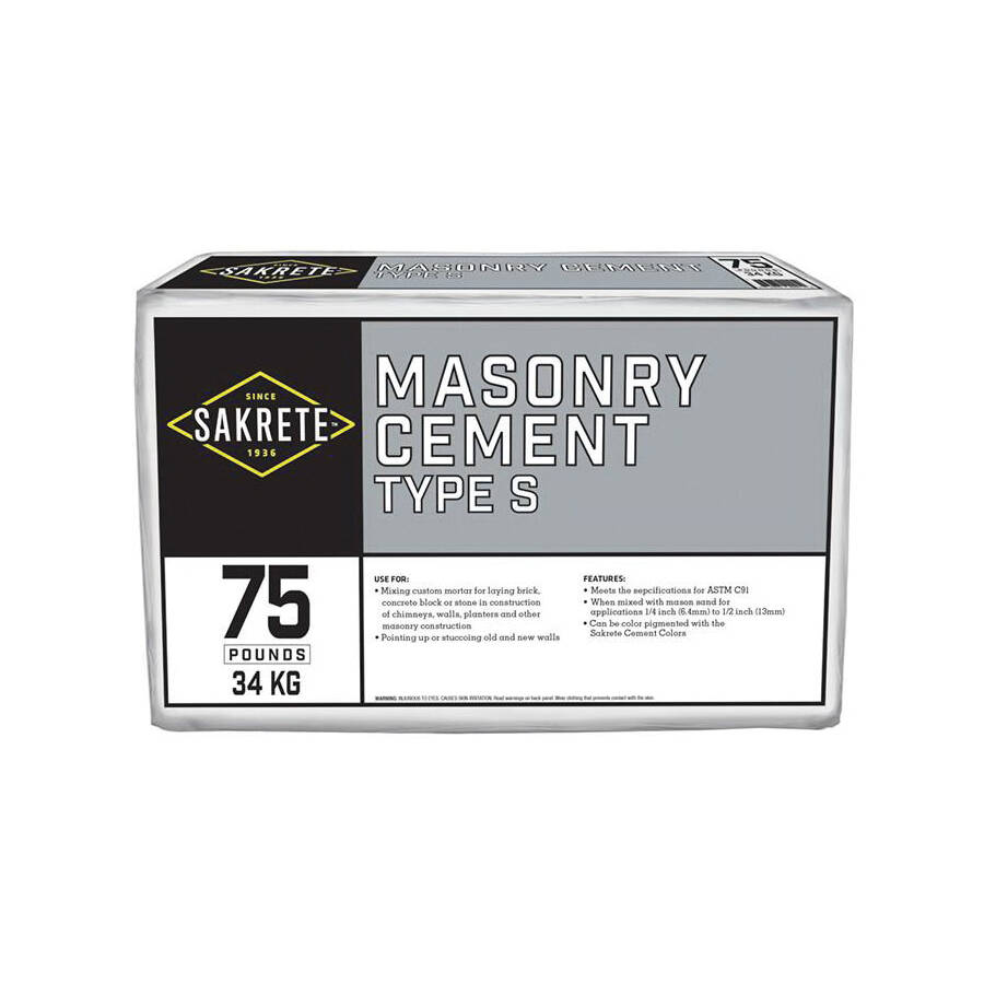 SAKRETE 62150153 75Pound Gray Type S Masonry Cement at Sutherlands