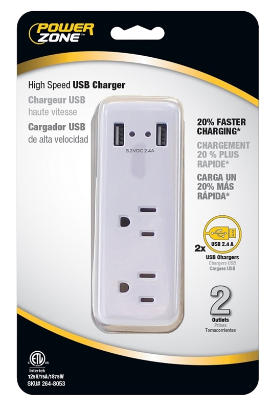 PowerZone ORUSB242 HighSpeed USB Charger With 2Usb Ports at Sutherlands