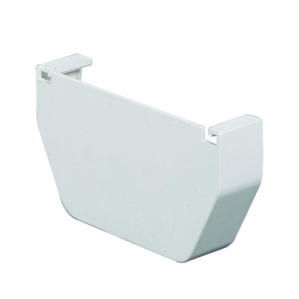 Amerimax T0511 5Inch White Vinyl Contemporary Gutter End Cap at