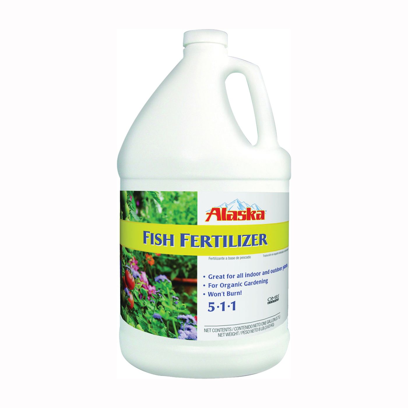 Alaska 100099249 1Gallon Fish Fertilizer, For Use In Organic Gardening