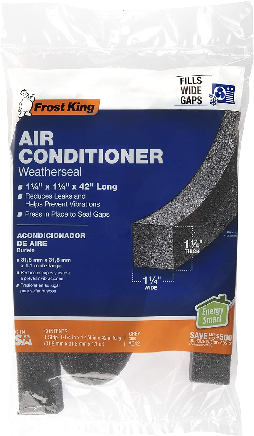 Frost King® Ac42h 42 Inch Greyblack Polyurethane Air Conditioner Weatherseal At Sutherlands 6318