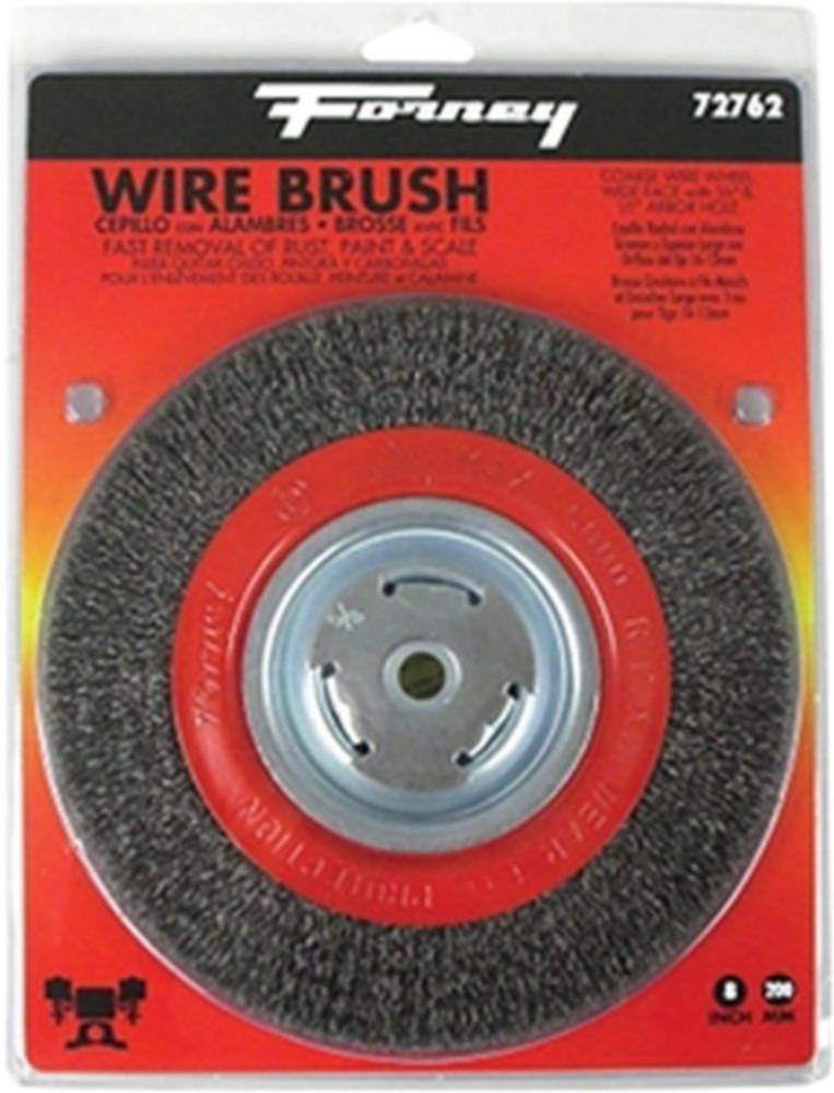Forney Industries 72762 Arbor Crimped Wire Wheel Brush 8" for sale online 