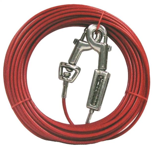 thumbnail image 2 of Beast-Master Super Heavy Duty Dog Tie Out Cable – Steel Nylon Coated, Cattle Snaps, 80-150 Lbs 2 of 4
