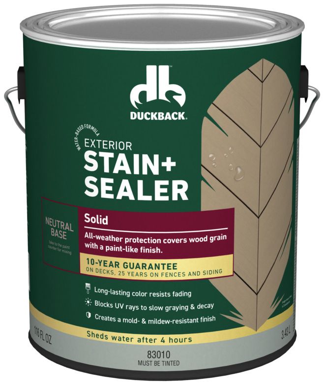 Duckback DBWB8301016 1Gallon Neutral Base Solid Exterior Stain And