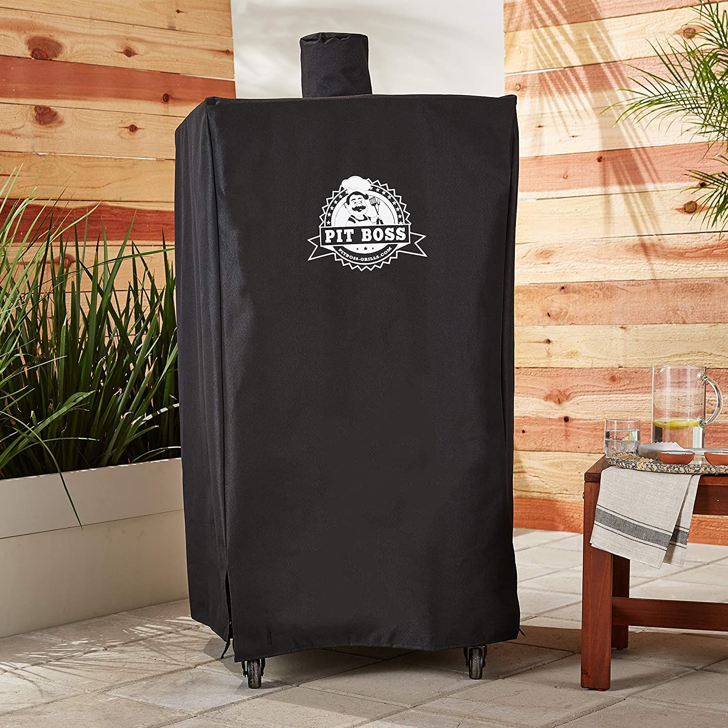 PIT BOSS 73550 5Series Black Wood Pellet Vertical Smoker Cover at