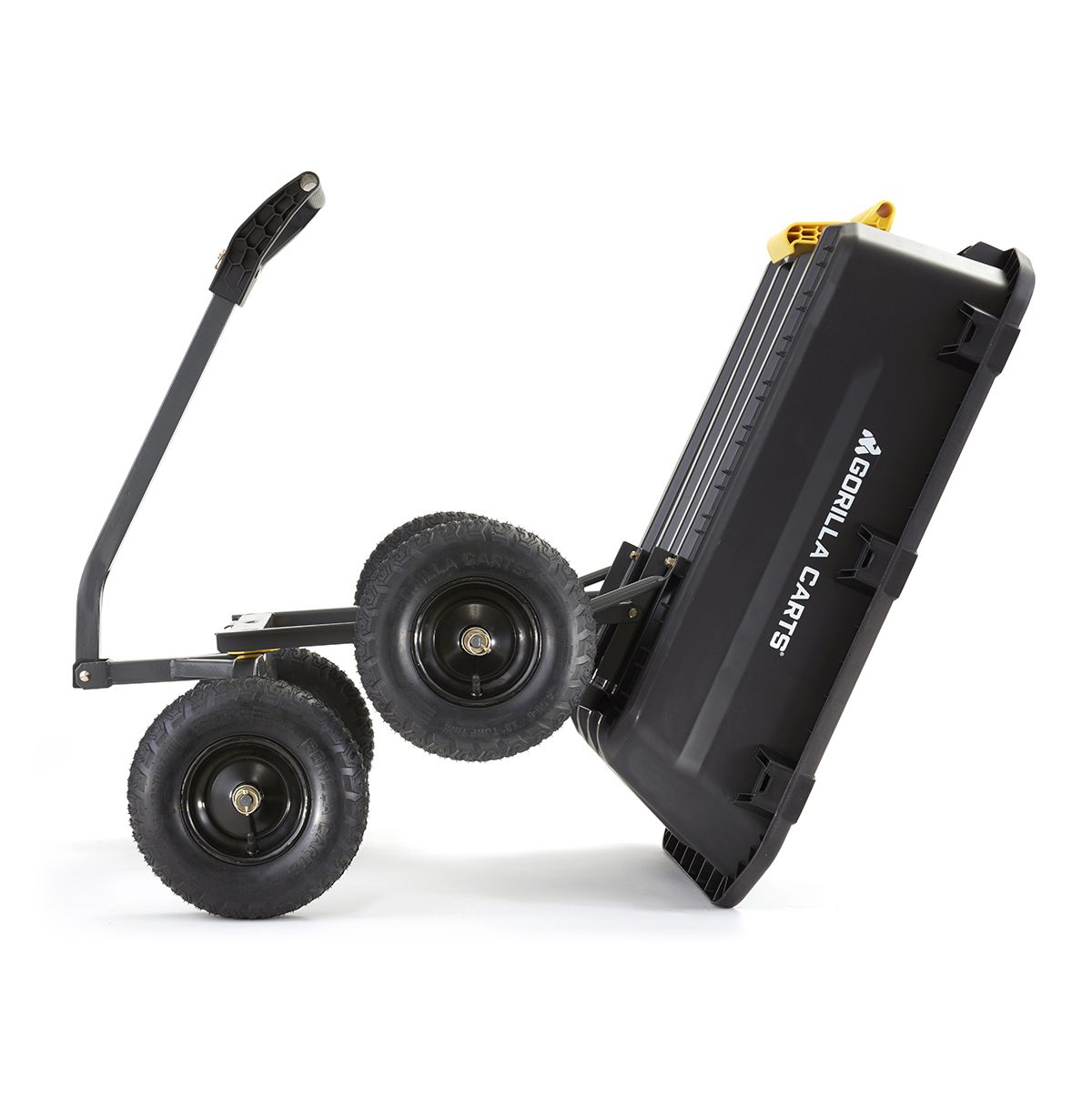 Gorilla Carts GCG-7 7 Cubic Foot, Black, Heavy Duty Poly