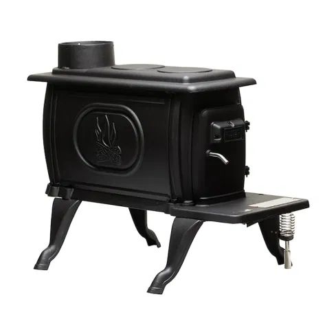 US Stove US1269E 54000-B T U, 900-Square-Foot, Black, Freestanding Log ...