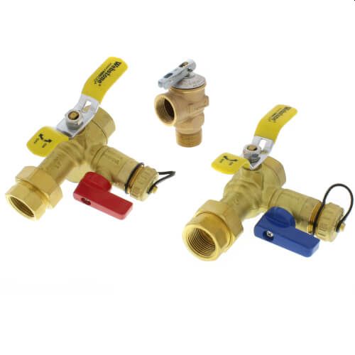 Rheem RTG20220AB Richmond Brass Tankless Service Valve Kit at Sutherlands