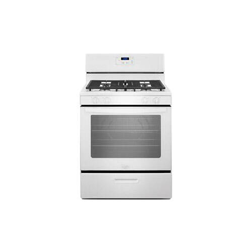 Whirlpool WFG320M0BW 30Inch 4Burner White Freestanding Gas Range at