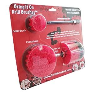 Drill Brush Stiff Bristle (RED) - iRep Auto Detail Supply