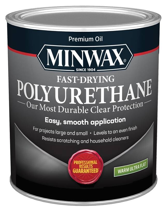 Minwax 630154444 1-Quart Ultra Flat Clear Fast-Drying Polyurethane at ...