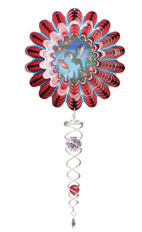 Spinfinity 745 14-Inch Red Hummingbird Animated Wind Spinner Mini Set ...