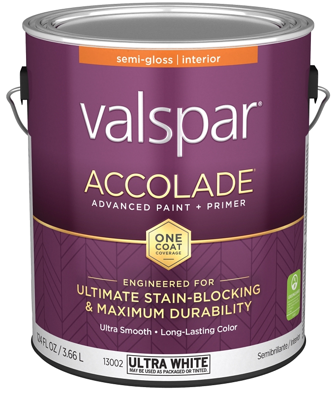 Valspar 028.0013002.007 1Gallon SemiGloss Ultra White Accolade