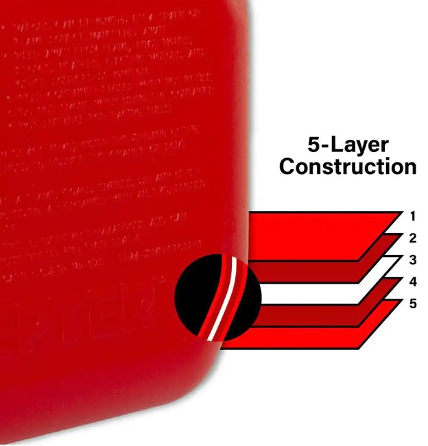 Scepter FSCG571 Smart Control Gas Can with Rear Handle, 5Gallon at