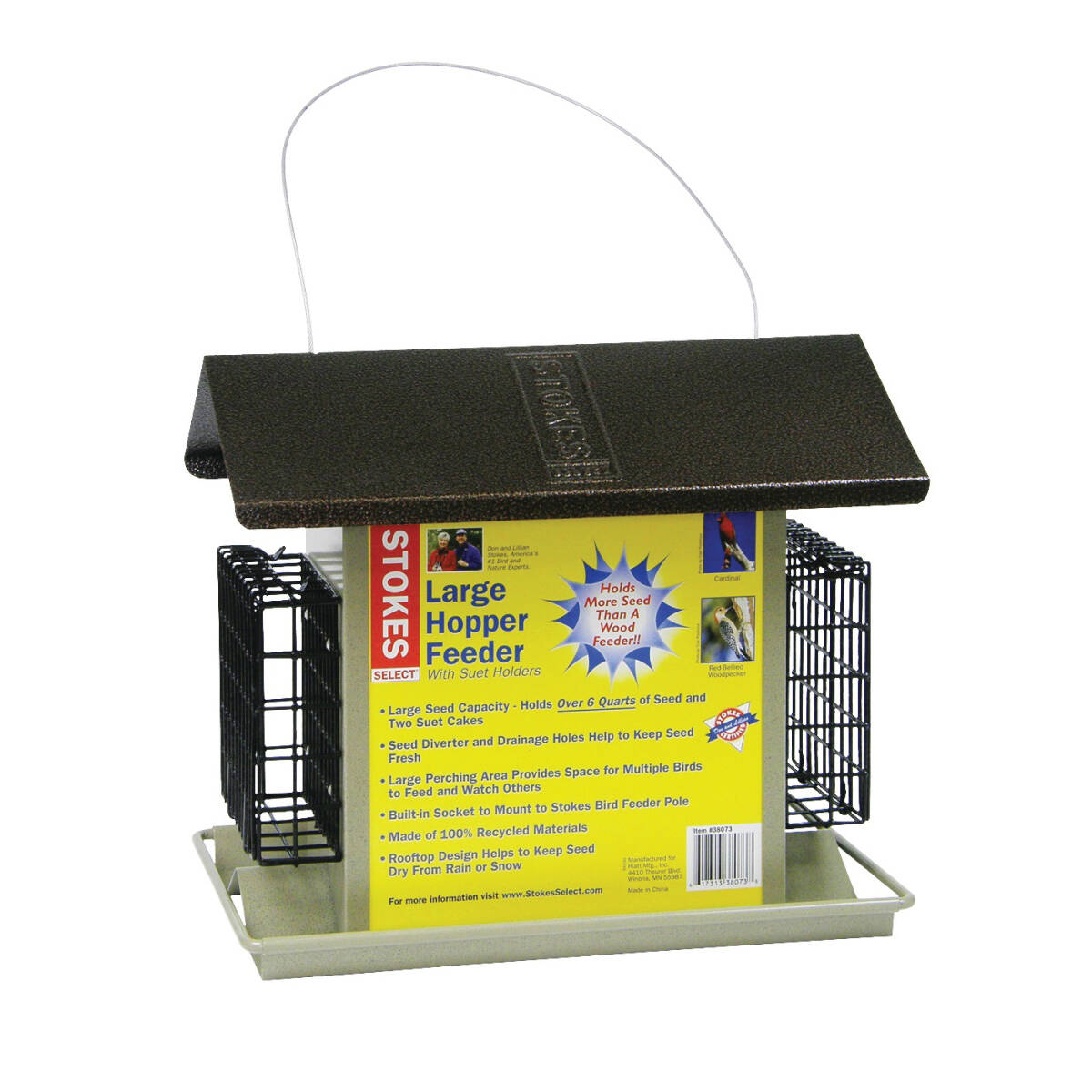 Stokes Select 38111 8Pound Capacity Metal/Plexiglas Large Bird Hopper